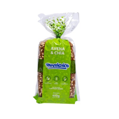 Pan Avena Y Chía Pantastico 650g Pan Pantastico Avena Chia 650g