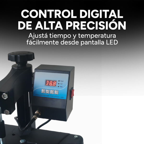 Prensa Térmica 5 En 1 Sublimación Remeras Tazas Gorros Jarra Color Negro Azul