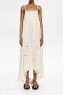 VESTIDO BORDADO Crema