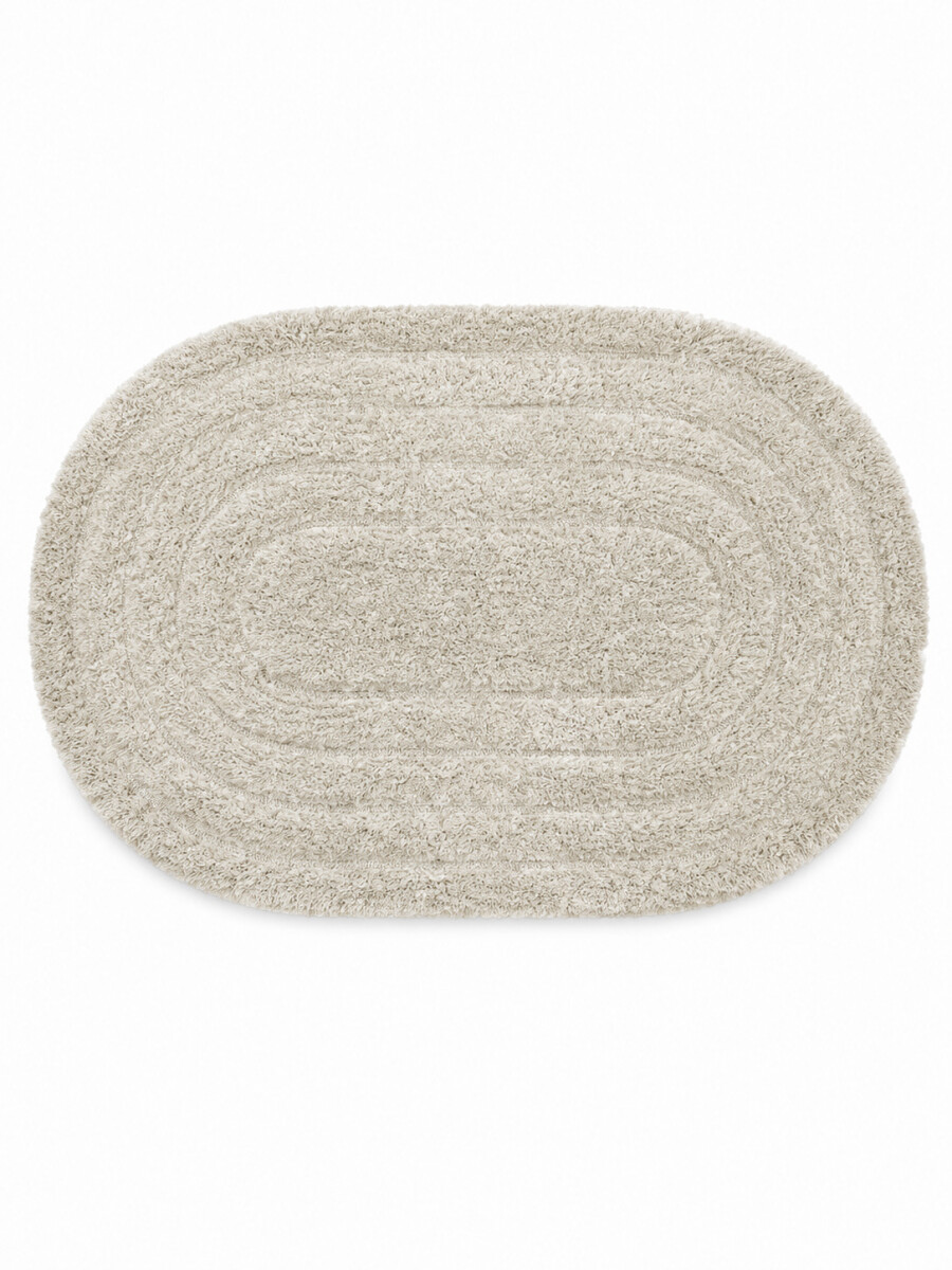 ALFOMBRA DE BAÑO OVAL COTTON - BEIGE 