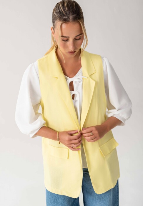 Chaleco de Lino eterna Amarillo