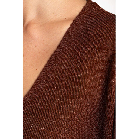 Sweater Lurex Marron