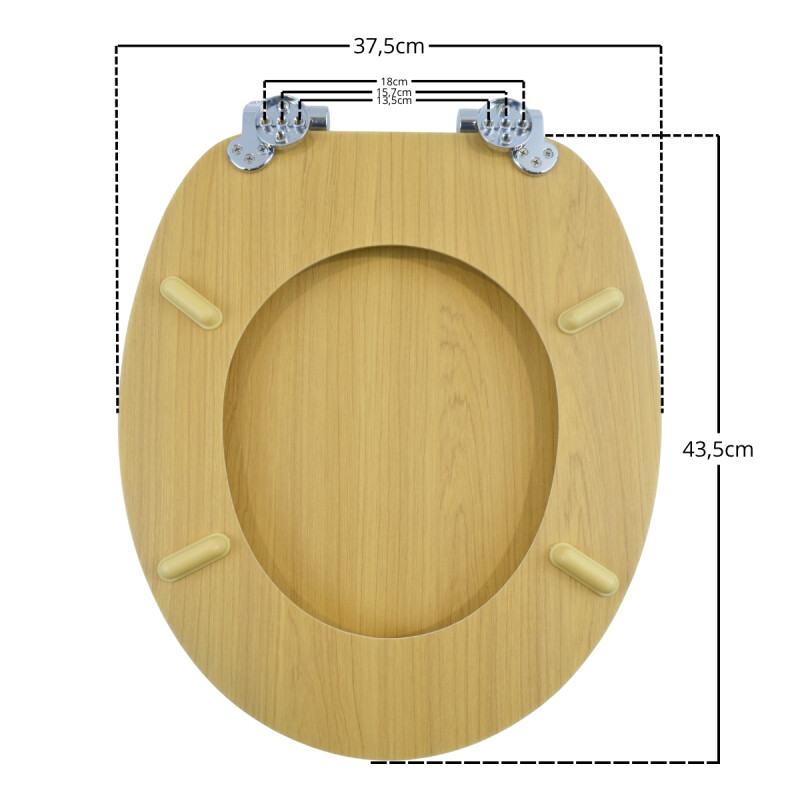 Asiento de inodoro madera ROBLE CLARO