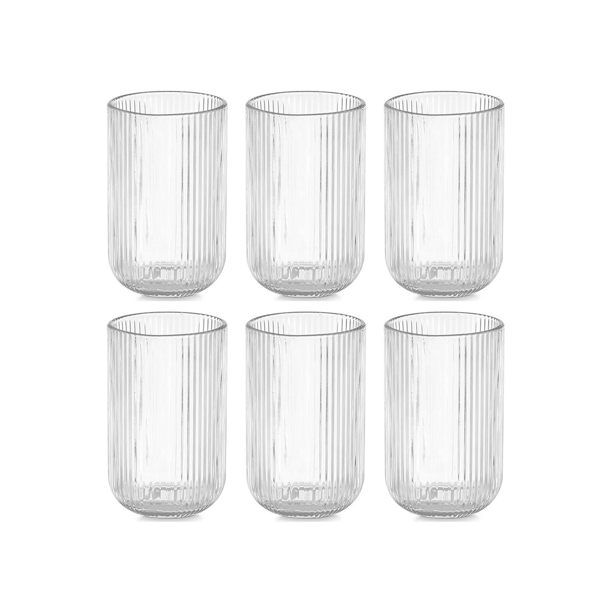 Set x6 vasos con relieve 