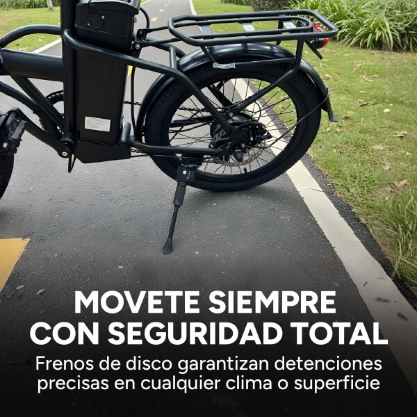 Bicicleta Electrica Gogreen Compact Plegable Rod 20 250w 36v Variante Color Negro