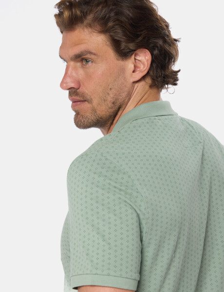 REMERA POLO ESTAMPADA Verde