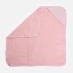 Toalla con Capucha 80x80 Cuadritos Rosa