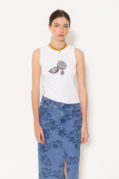 Musculosa Lemon Blanco