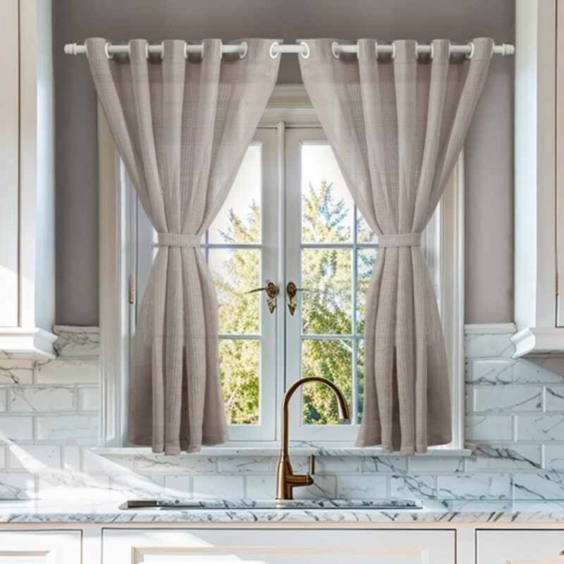 Cortina en Tela Dali set 2 paños 140 x 120 cms BEIGE