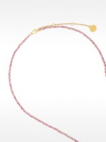 Collar De Piedras Con Perla De Agua Dulce - Plata De Ley 925 rosa