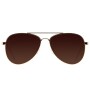 Lentes De Sol Chilli Beans Aviador - Unisex Gradiente Marrón/Dorado