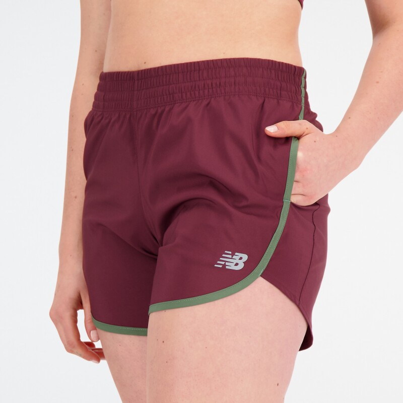 Short New Balance de Dama - WS23228NBY RED