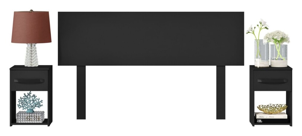 Conjunto de Respaldo y Mesas de Luz