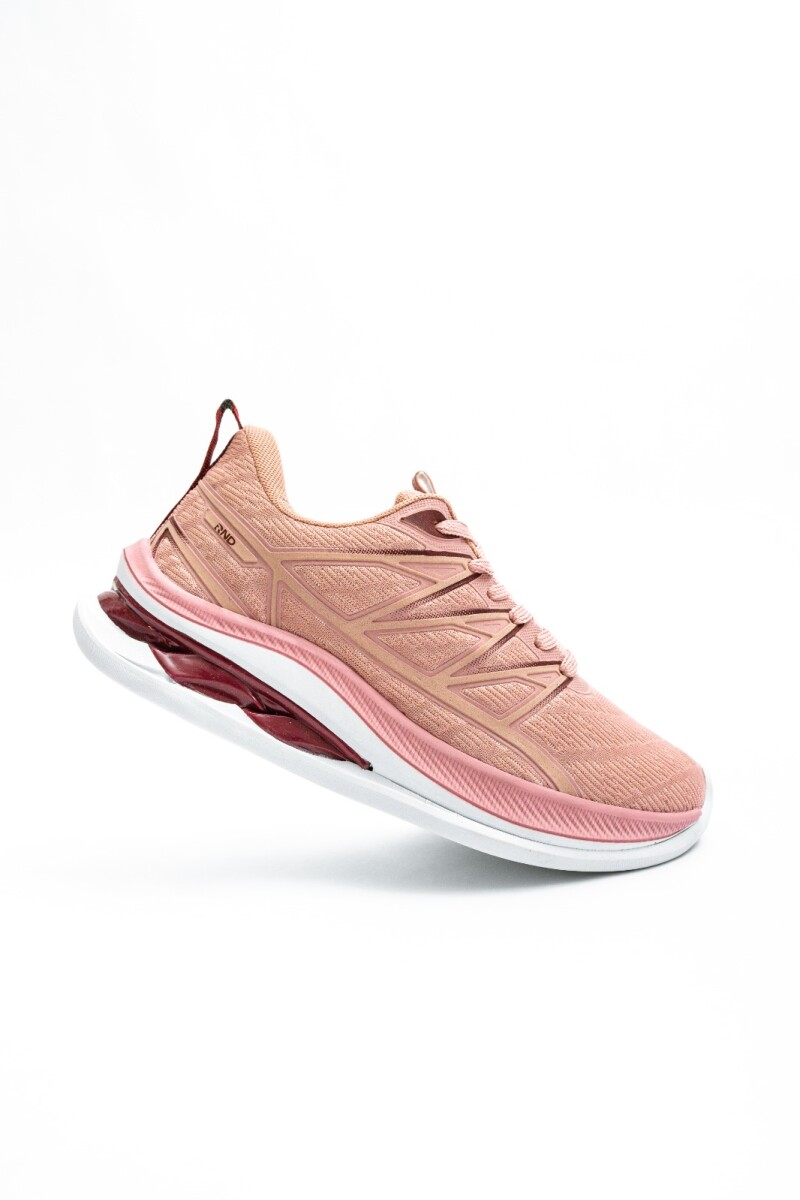 Calzado Deportivo. Rosa y Bordo.