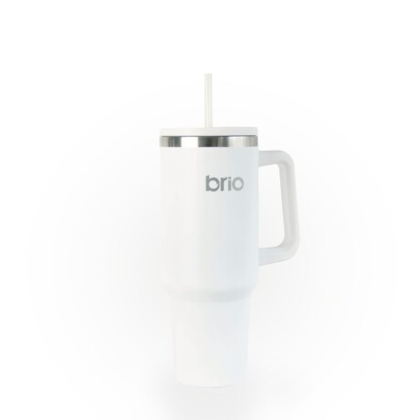 Set de lunchera de neopreno y vaso térmico Cup 360 1200ml brio set florcitas colores/blanco