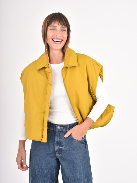 CHALECO PETRA MOSTAZA