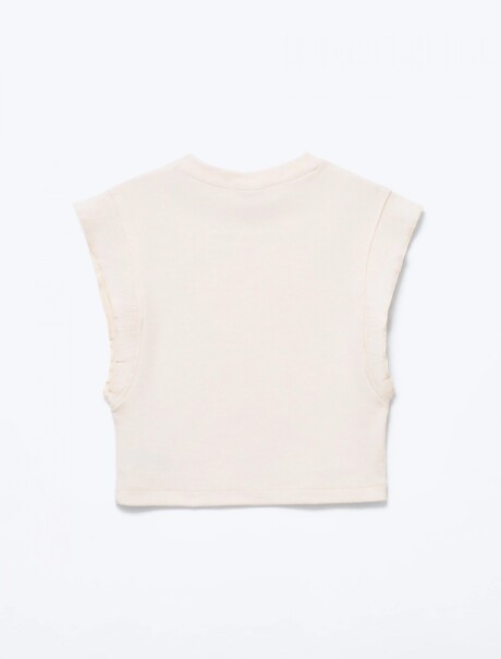 BLUSA INFANTIL SIN MANGAS BLANCO
