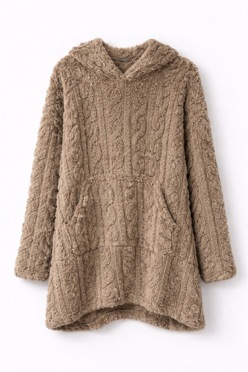 PIJAMA HOODIE ANA - BEIGE OSCURO 