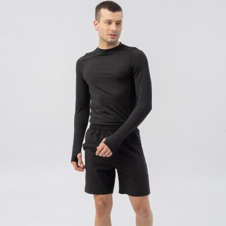 Remera Termica Menpi Alta Calidad Futbol Hombre Negro S/C