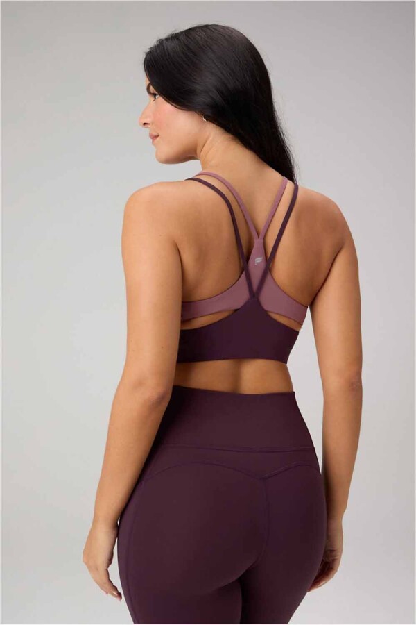 Top Principal Low Impact Bra Mujer Oxblood/Mushroom Mauve
