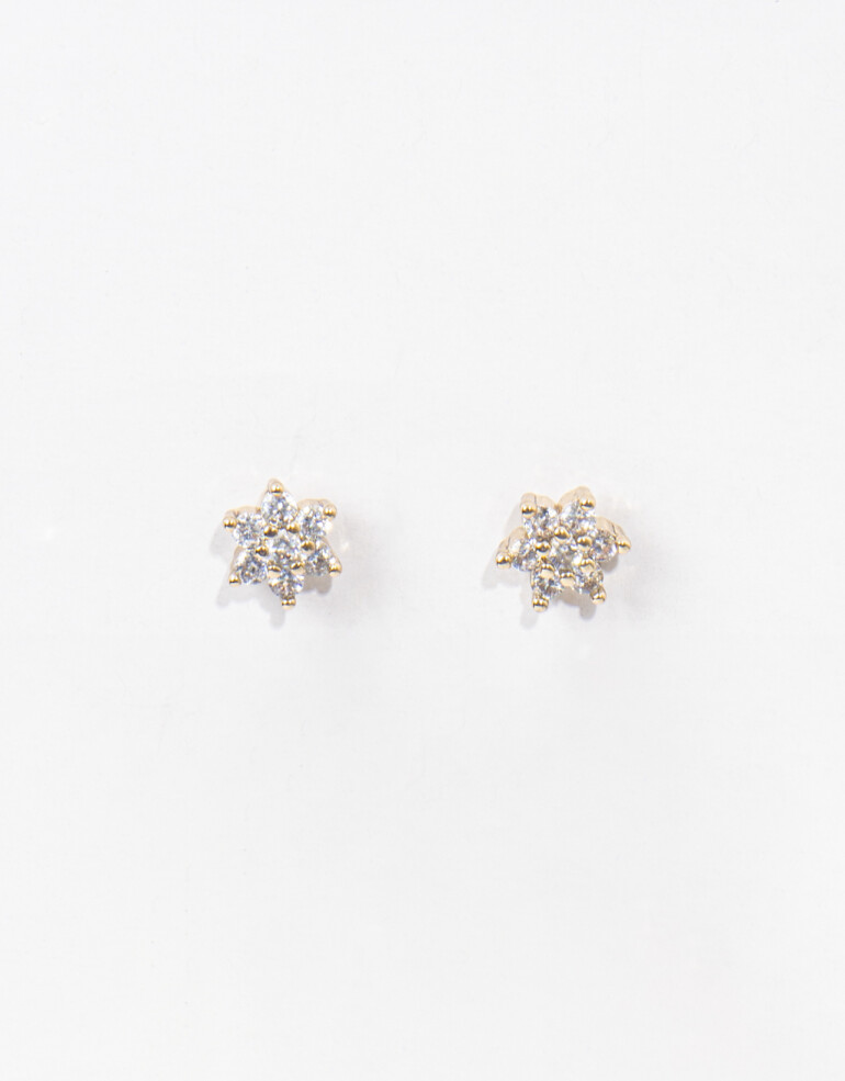 Aros Pasantes Strass Aros Pasantes Con Cubic Zirconia - Dorado