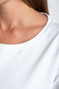 Remera Manga 3/4 Algodón Elastano Nacar