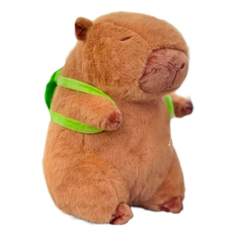 Peluche Capibara Con Mochila Felpa Carpincho Real Peluche Capibara Con Mochila Felpa Carpincho Real