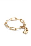 PULSERA CON ESLABONES BAÑADA EN ORO 18K Pulsera