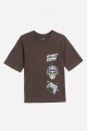 Remera start game GRIS OSCURO