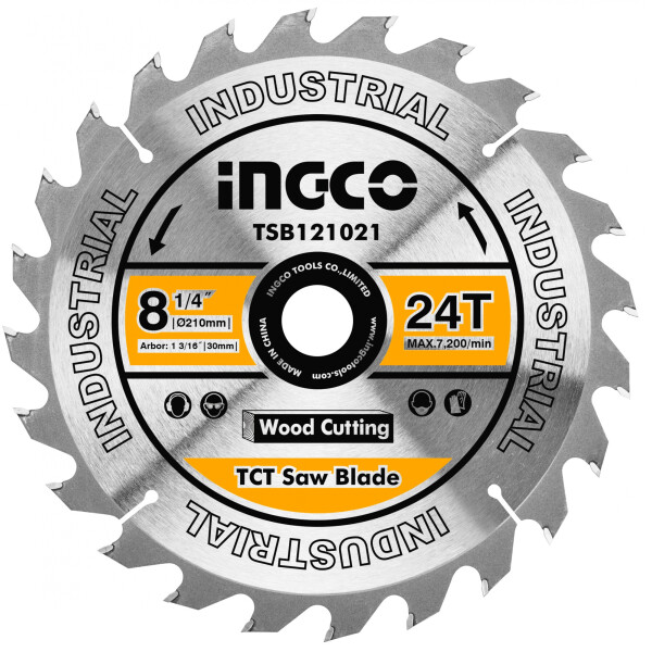 DISCO SIERRA INGLETADORA 8 1/4´´ 24 DIENTES P MADERA INGCO TSB121021 DISCO SIERRA INGLETADORA 8 1/4´´ 24 DIENTES P MADERA INGCO TSB121021