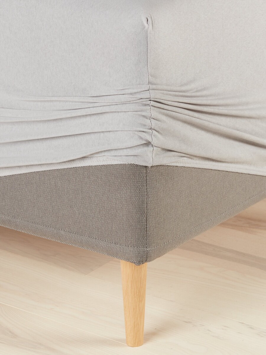 Sábana bajera jersey JENNY 140/150x200x35 gris 