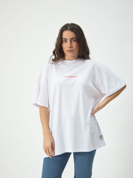 REMERA OVERSIZE GLAZED BLANCO
