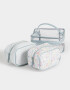 Porta Cosméticos Estampados Set De Cartucheras Estampadas - Azul Celeste