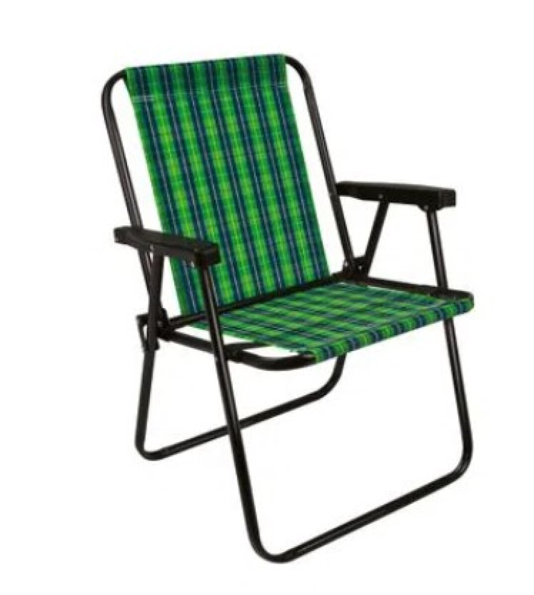 SILLA ALTA CUADROS NEGRO/VERDE 