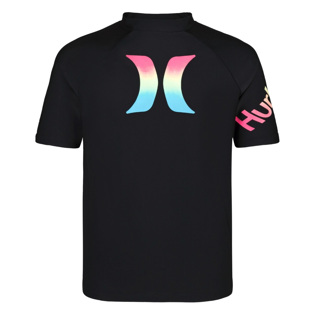Remera Raglan Rashguard de Niños - Negro 