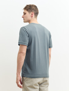 520677 T-SHIRT HARRINGTON LABEL Gris Oscuro