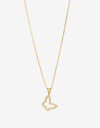 Cadena Corta con Dije Strass Collar Corto Plata 925 Mariposa - Dorado