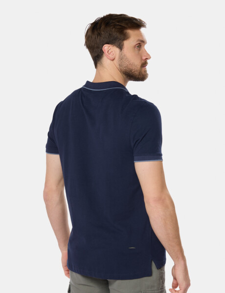 REMERA POLO JERSEY RAYADA Azul