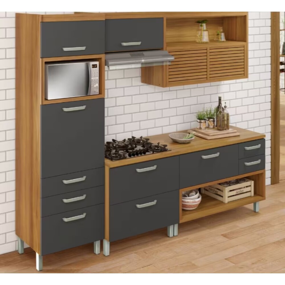 Bajo mesada Princesa 80cm 1 puerta 1 cajón Gris Bajo Mesada Princesa 80cm 1 Puerta 1 Cajón Gris