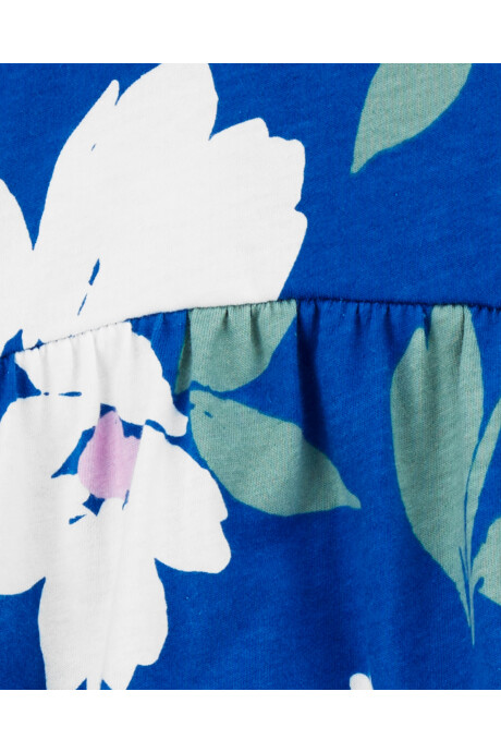 Set tres piezas de algodón, short, blusa y body diseño floral Sin color