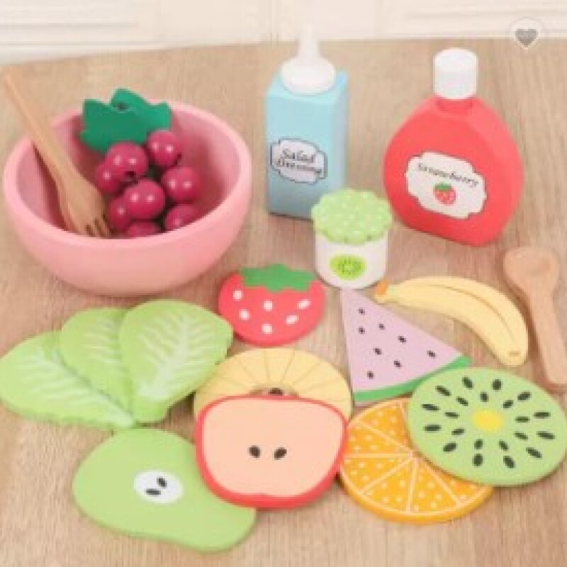 Juegos de madera - ensaladera con vegetales Juegos De Madera - Ensaladera Con Vegetales