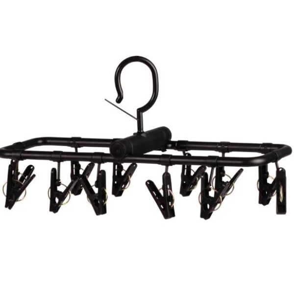 MINI TENDEDERO RECTANGUALAR PLEGABLE 12 PIEZAS NEGRO