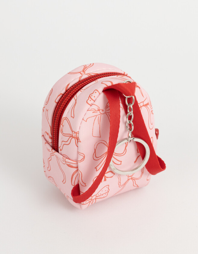 Llavero Mochila Llavero Y Charm De Mochila Estampada - Rosa Claro