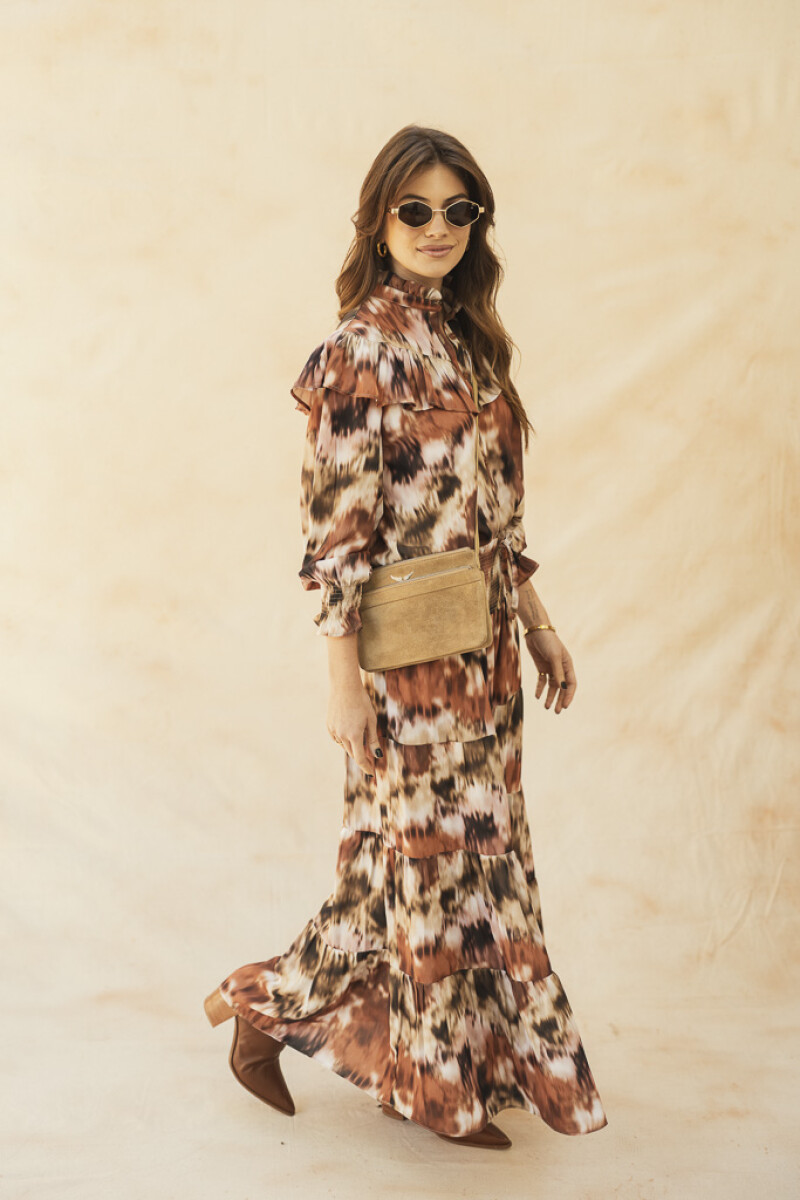 CAMISA MARIE BROWNISH - GREEN BATIK 