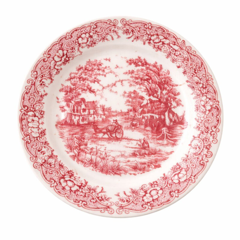 Plato Llano Oxford Vilarejo Set 6 Unidades - Rojo Plato Llano Oxford Vilarejo Set 6 Unidades - Rojo