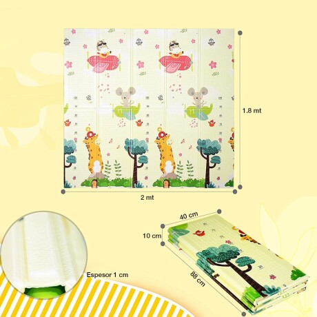 Alfombra Infantil Anti-golpes Acolchonada Celeste