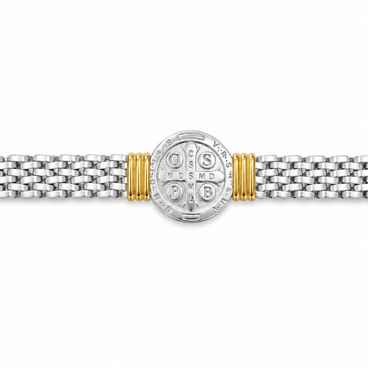 Pulsera San Benito Panther - Plata y Oro - PU5168 - sinpiedra 