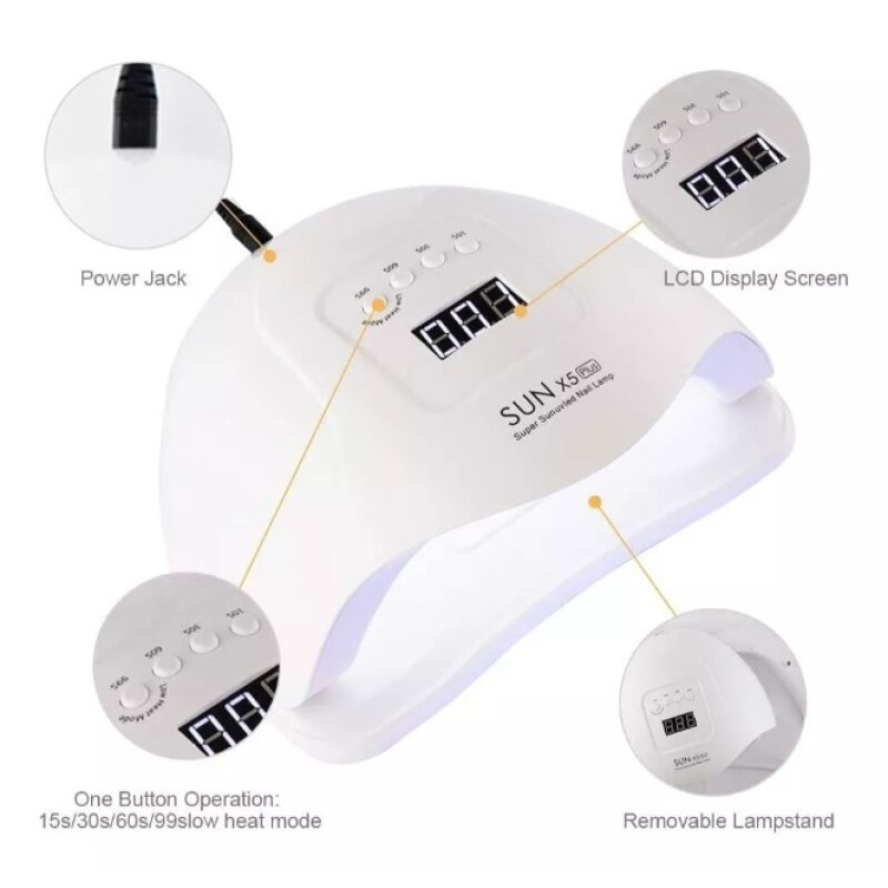 Secador De Uñas 80w Sun X 5 Plus Led Lámpara Secadora De Uña Secador De Uñas 80w Sun X 5 Plus Led Lámpara Secadora De Uña
