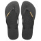 Sandalias de Mujer Havaianas Slim Logo Metallic Negro - Dorado