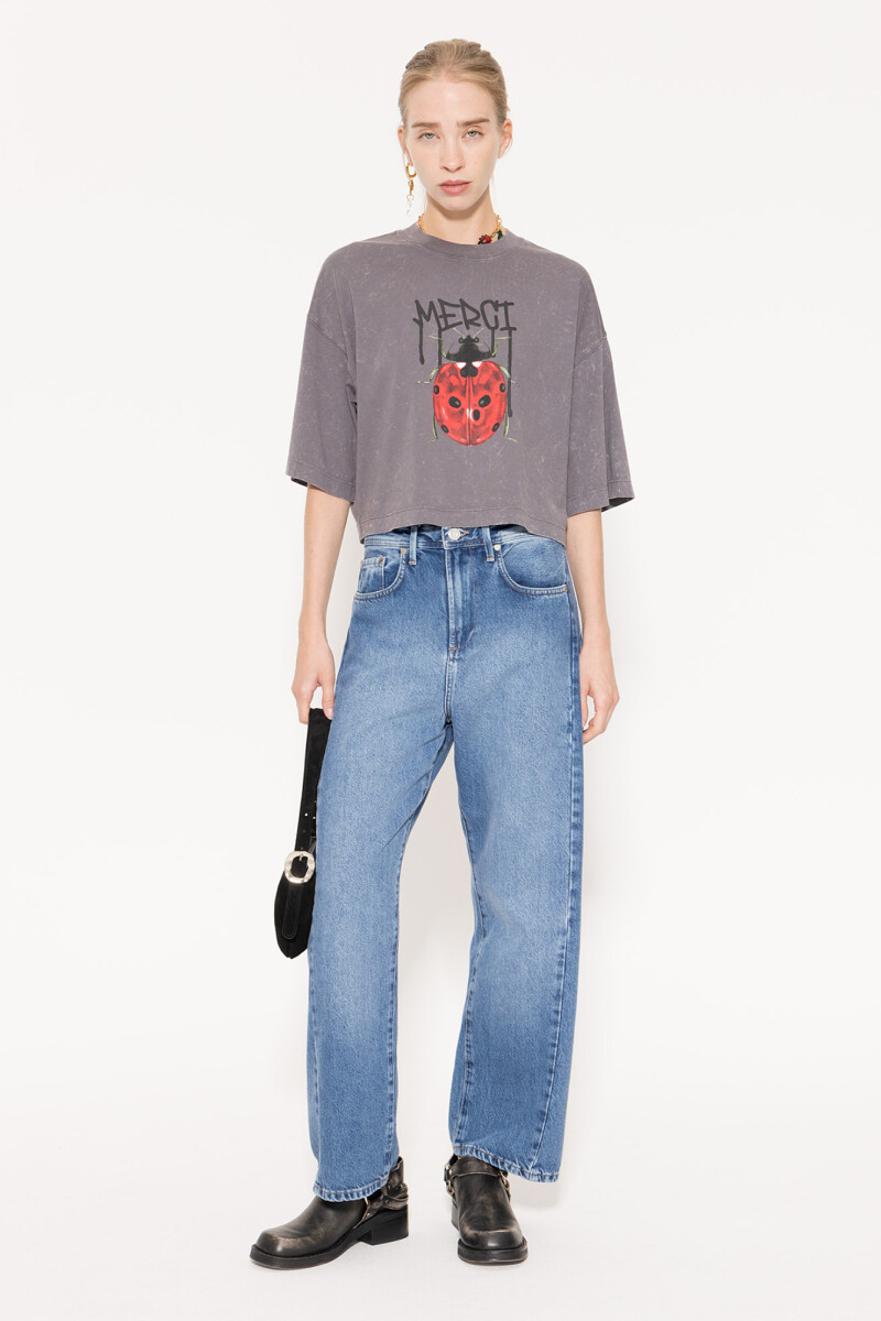 REMERA MERCI Gris